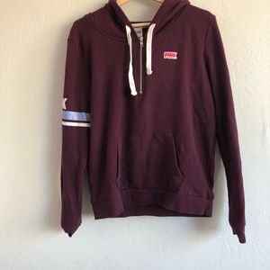 Maroon half zip up by pink